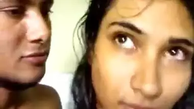 Beautiful Desi blowjob in the shower.