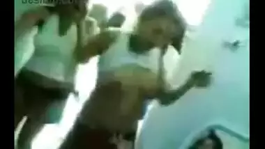 Asian girls going crazy in hostel room on a weekend celebration!