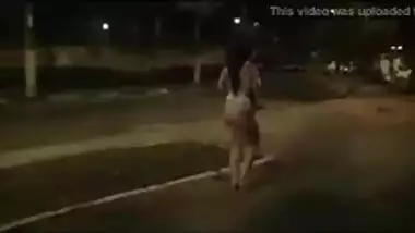 Bold Indian Aunty Walking Naked On Street