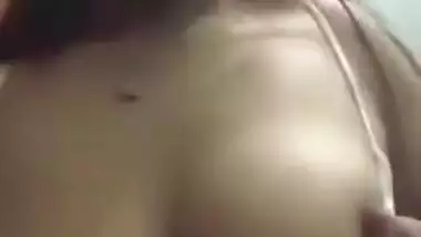 Nepali girl show boob selfie cam video