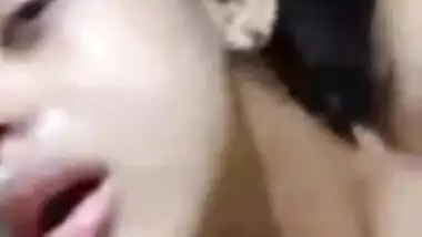Beautiful Cute Desi Girl Facial With Cum