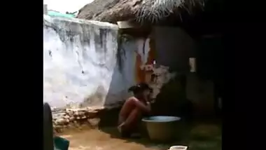 Indian village sister’s bath captured by her cousin