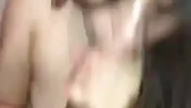 Desi bitch eating cum after heavy dick sucking