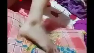 BBW wet pussy fingering live call to secret lover