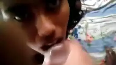 Sexy Bengali Teen Drinking Cum Of Lover