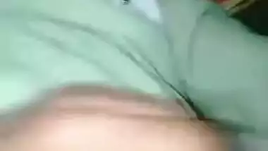 Desi BF enjoys playing with small boobs of GF