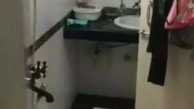 Hidden camera films the nerdy Desi homeowner taking a shower