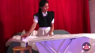 Iron Girl In French Maid Ironing Fetish