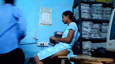 Andhra Lady Almost Caught By Boss Having Risky Sex At Work