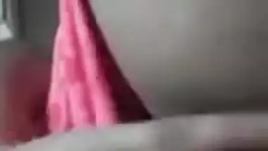 Booby Desi XXX girl fingering her sweet pussy on selfie cam