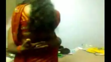 South Indian aunty removing saree and fucking lover