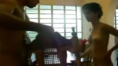 Indian babe boned on the table 