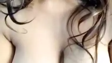 Busty Bengali Desi XXX bitch fingering pussy and playing with tits