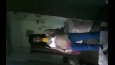 Desi girl taking selfie video of her toned body