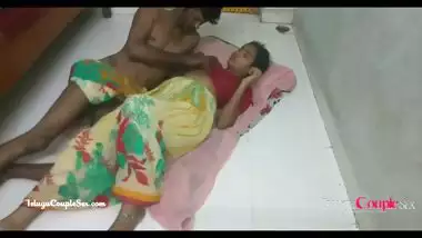 hot telugu aunty hardcore amateur sex on the floor with her horny husband