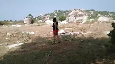 Indian Muslim Bhabhi Outdoor Public Doing Nude Yoga