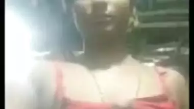 Big boob village wife exposing herself on selfie cam