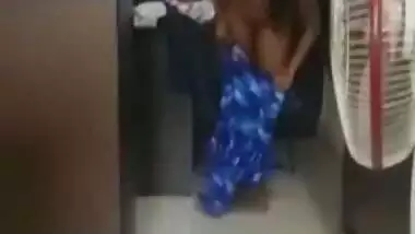 Indian girl changing dress