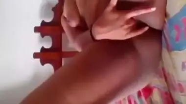 Indian Girl Playing Guitar On Pussy
