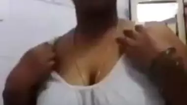 Bhabhi showing boobs and pussy from bathroom