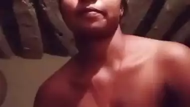 Village girl stripping and playing with bouncing boobs