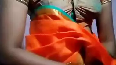 swetha tamil wife saree strip record video