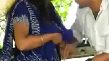 Boobs sucking in park