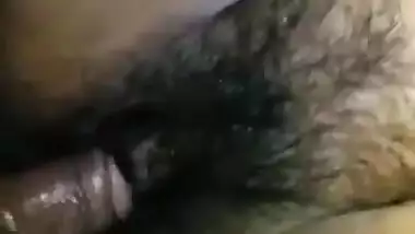 Dense hairy pussy fucked hard on cam