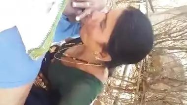 Desi telugu aunty sucking cock and getting boobs pressed