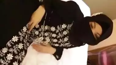 POV video of Muslim girl with photographer