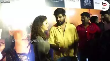 Nayanthara Hottest Ever Huge Boobs Show & Leesha Eclairs Cleavage Show in Public