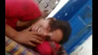 Village girls’ masti hot lesbian smooch outside home