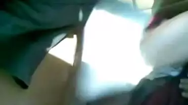 Indian housewife sucking and fucking her car driver inside car