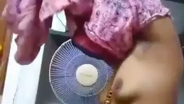 Telugu wife strips nighty and gives blowjob to husband