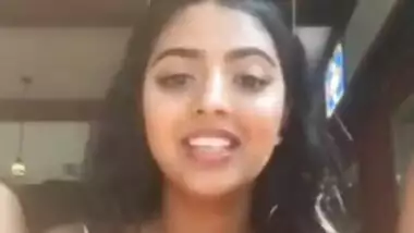 Indian girl talking on livestream