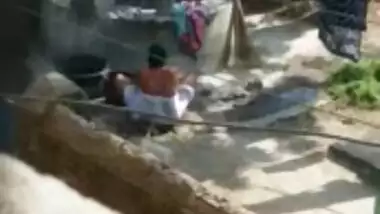 Indian wife Bathing