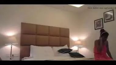 Desi in nature's garb hotty having sex for the first time with her bf in a hotel room