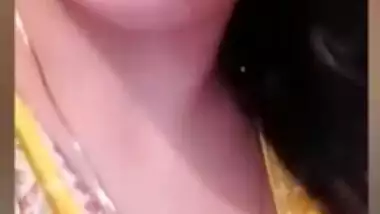 Hot clevage show while video chat