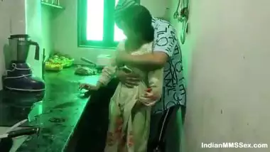 Indian Maid Hot Fucking In Kitchen While Cleaning Blowjob To Hot Sex