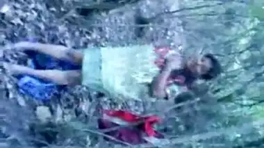 Desi village girl stripping in the forest