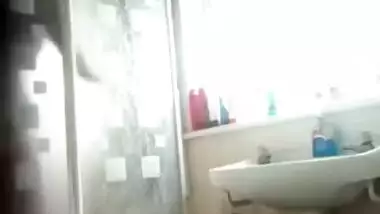 Indian immature in shower.