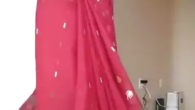 Desi Bhabi Stripping Saree And showing ass