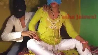 Blindfolded Desi lady is fucked by XXX buddy after she gives a head