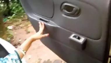 Risky PUBLIC SEX in Car Outdoor Forest Fuck Step Sister