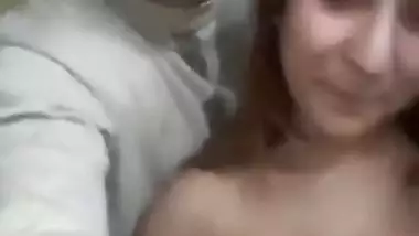 Horny guy squeezes his sexy GF’s milky boobs in chuda chudi