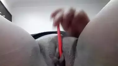 Using A Pencil To Rub My Clit And Cum