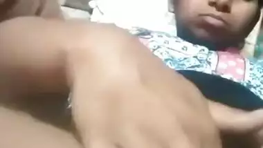 Sexy Indian girl Fingering Selfie