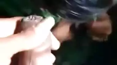 Desi wife oral stimulation sex clip trickled out by pervert spouse