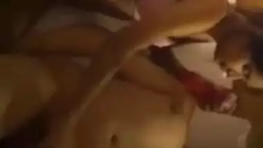 Desi escort XXX girl have sex in a hotel room with two horny guys