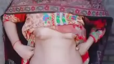 Hijabi paki girl shows boobs and hairy pussy